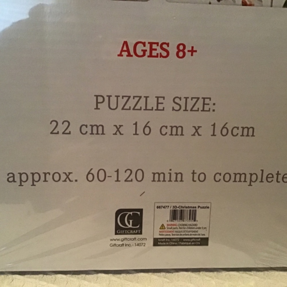 NWT Giftcraft 3D Christmas Puzzle Scene - Picture 5 of 6